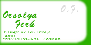 orsolya ferk business card